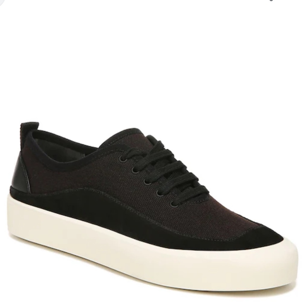 VINCE Grady Mixed Leather Low Top Sneaker